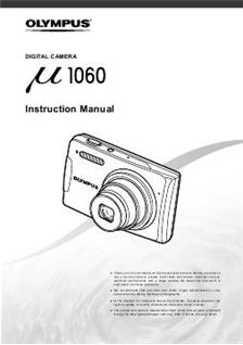 Olympus Mju Digital 1060 manual. Camera Instructions.